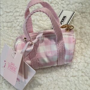 PINK Victoria's Secret Pink and White Checkered Bag